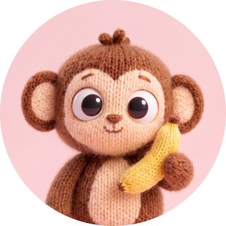 Nana, a knitted Joyful AI Lab character